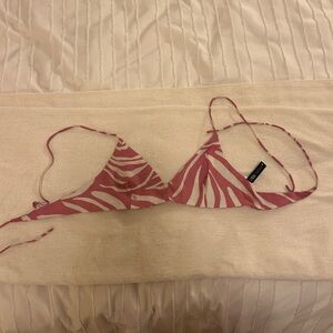 Silk Zebra Zara Pink Bra Top -Small